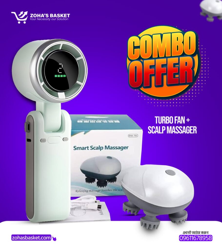 Turbo Fan & Scalp Massager