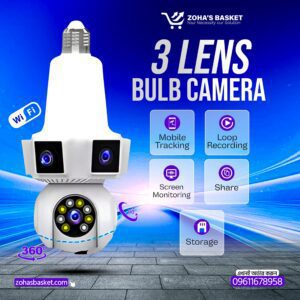 3 Lens Smart IP Camera – 360° Security at a Glance